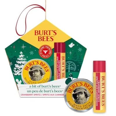 Immagine di Burt&#039;s Bees Set regalo, balsamo per labbra al mirtillo rosso e le mani alla cera d&#039;api, confezione Bit of