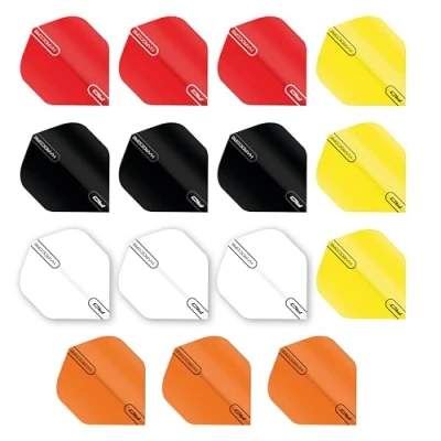 Immagine di RED DRAGON Hardcore Colours Pacchetto di Selezione Voli Dardo Standard Spessore Extra 5 Set per Confezione (15 Dart in Totale)