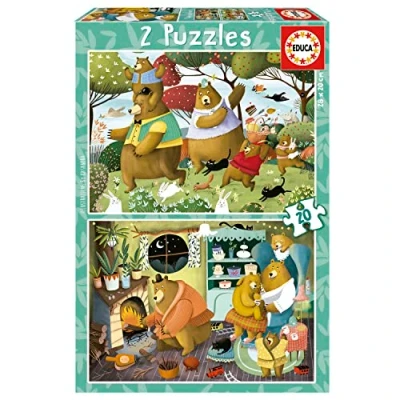 Immagine di Educa Set Di 2 puzzles per bambini con 20 pezzi Kasandra Forest Stories. Misure: 28 x cm. Raccomandato da 4 5 6 anni (19686)