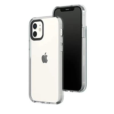 Immagine di RhinoShield Crystal Clear Case Compatible with [iPhone 12/12 Pro] Advanced Yellowing Resistance, High Transparency, Protective and Customizable Phone Black Camera Ring