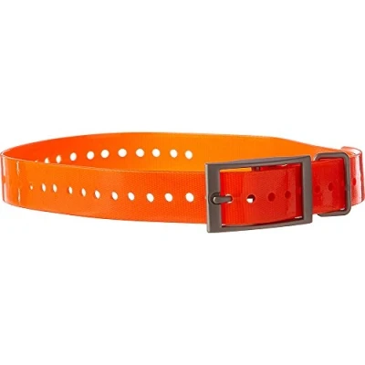 Immagine di Garmin 010 11892 00 cinghia di ricambio per collare adatta ad animali, realizzata in poliuretano, colore arancione