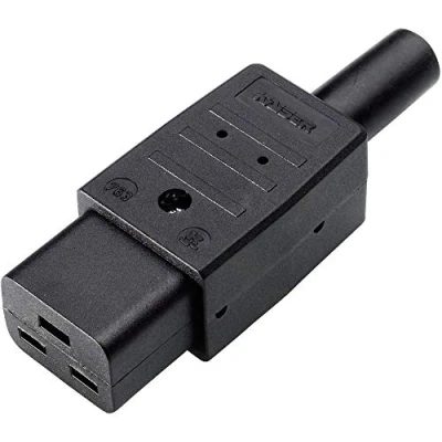 Immagine di Kaiser 763/sw/C Connettore IEC 763 Presa dritta Tot poli: 2 + PE 16 A Nero 1 pz.