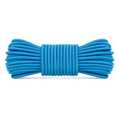 Immagine di Abma Cord Corda Elastica 4mm 10M di Gomma Cavo Elastico Marino per Teloni, Tende e Bagagli Blu