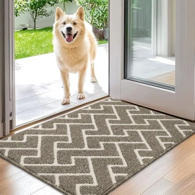 Immagine di Zerbino Interno 50x80cm,Tappeto Lavabile,Tappetino Entrata Asciugapassi Antiscivolo per Interni ed Esterni, Casa e Ufficio, Porta, Corridoio,Ingresso