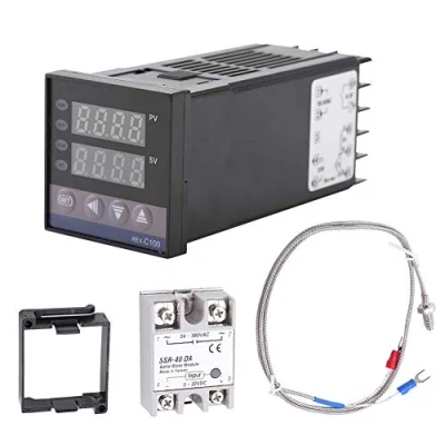 Immagine di 0 ℃ 1300 REX C100 Interruttore Termostato Digitale, Controller Temperatura Kit Riscaldamento PID LED AC110V 240V