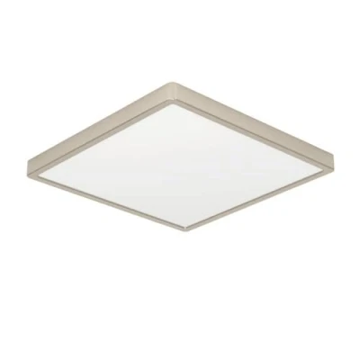 Immagine di Eglo Fueva 6 Plafoniera a LED, quadrata, lampada da soffitto in metallo colore argento e plastica bianca, luce bianca calda fredda, 39 x cm