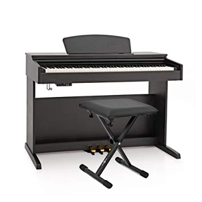 Immagine di Pianoforte digitale DP 10X di Gear4music con panca regolabile Matte Nero
