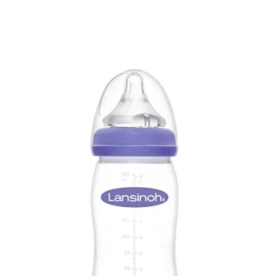 Immagine di Lansinoh mOmma 77150 Biberon in Vetro con Tettarella, 240 ml