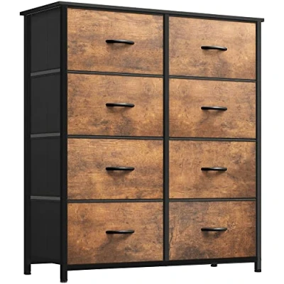 Immagine di YITAHOME Cassettiera in tessuto, armadietto con 8 cassetti,Cassettiera per Corridoio Tessuto,con vano contenitore tessuto soggiorno,camera da letto,cameretta dei bambini, marrone rustico