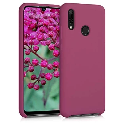 Immagine di kwmobile Cover per Huawei P Smart (2019) Custodia Back Case Smartphone in Silicone TPU Protezione Gommata rosso melograno