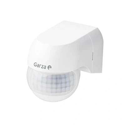 Immagine di Garza 430068 power detector di movimento a infrarossi da parete Mini, speciale per esterni, angolo rilevamento 180 , colore, bianco
