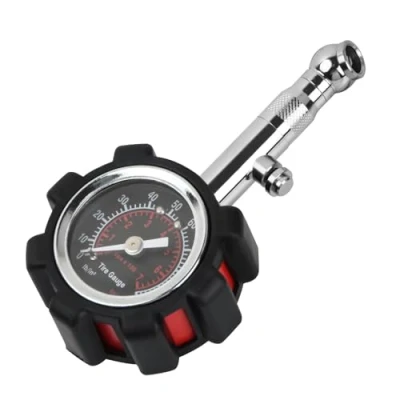 Immagine di Dokeno Manometro Pressione Gomme 100psi 7 bar, per Pneumatici con Ampio Quadrante Certificato ANSI B40.1 Preciso Meccanico Professionale Moto, Auto