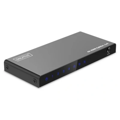 Immagine di DIGITUS DS 55337 Splitter HDMI 1x4 Ingresso: 1 porta/Uscita: 4 porte UHD 4K/60 Hz HDTV: 3840 x 2160p HDCP 2.2 HDR, Deep Colour, EDID switch, DTS, Dolby Digital, LPCM