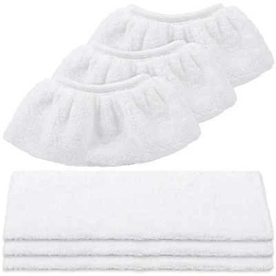 Immagine di Keepow Set di panni in microfibra compatibili con pulitore a vapore Kärcher EasyFix SC 2, 3, 4, 5 (3 ugelli per pavimenti + 3 manuali)
