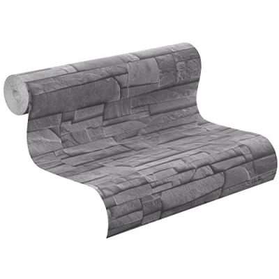 Immagine di Rasch Tapeten 475159 Carta da parati in tessuto non effetto pietra chiara, 10,05 x 0,53 cm (lunghezza larghezza),