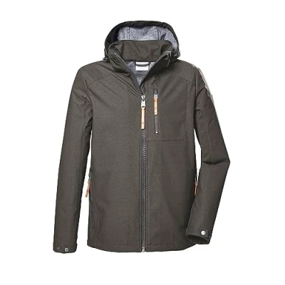 Immagine di G.I.G.A. DX Uomo Giacca softshell con cappuccio staccabile/giacca da esterno GS 7 MN SFTSHLL JCKT, green anthracite, L, 41491 000