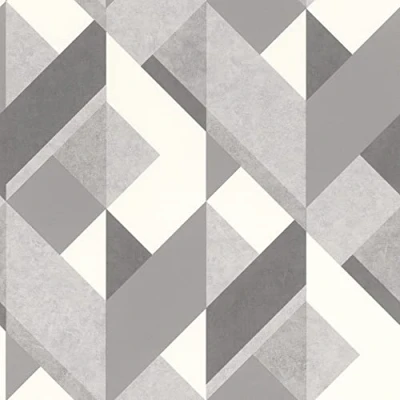 Immagine di Rasch Carta da parati 278835 con motivo grafico in bianco, grigio chiaro e scuro, 10,05 m x 0,53 (lunghezza larghezza)