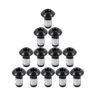 Immagine di Chooee Viti per Bicicleta, Set di 12 Pcs Colorati Disco Freno Vite in Lega Acciaio M5 x 10MM,Nero