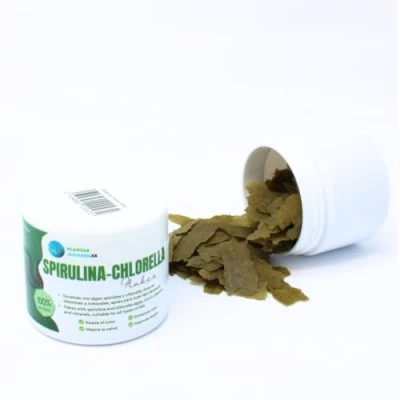 Immagine di Spirulina Chlorella Flakes PiantaAcquario 50 ml Cibo in Fiocchi a Base di Alghe per tutti i tipi pesci