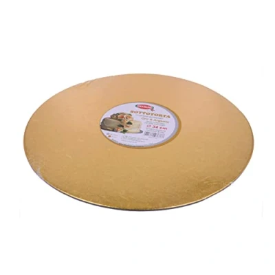 Immagine di Graziano Vassoio Sottotorta Oro Argento Rotondo ø 34 cm