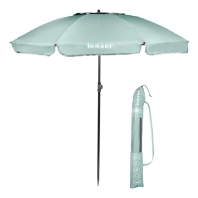 Immagine di Isotoner Ombrellone da spiaggia ultra resistente anti vento e uv upf50+,