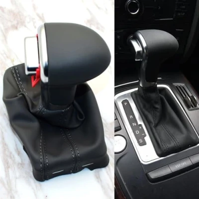Immagine di Pomello Leva cambio Manuale Per A6 C6 A3 A4 B8 A5 Q5 Q7 2009 2010 2011 2012 2013 2014 del Cuffia automatico(Nero)