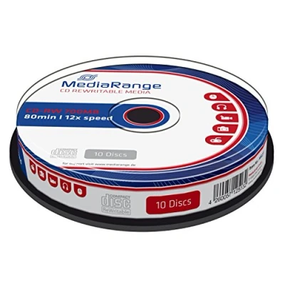 Immagine di MediaRange MR235 Confezione CDRw80, Argento
