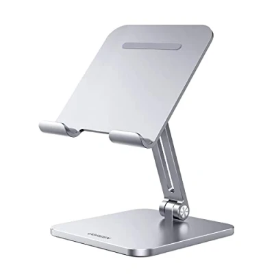 Immagine di UGREEN Supporto Tablet da Tavolo, Porta Regolabile, Cellulare in Alluminio Compatibile con Galaxy Tab, iPad Mini/Air 6 5, iPhone 16 Plus, S24 Ultra e Altri 4 12.9&quot;, Argento