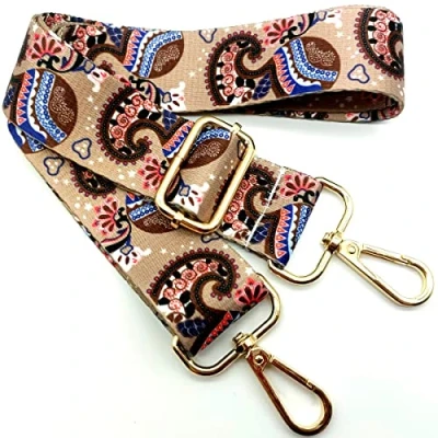 Immagine di Tracolla per Borse Donna Colorato Cinghia Della Borsa Larga, Regolabile con Gold Moschettone, Durevole Crossbody Borsa, Borsetta, Chitarra DIY Spalla Accessori Ragazze, 04