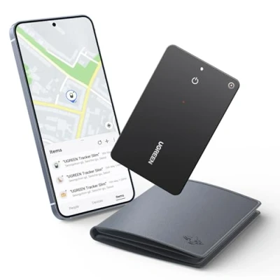Immagine di UGREEN FineTrack Slim S Smart Finder Tag Bluetooth Localizzatore Tracker Solo Samsung Ultra Sottile 1,7 mm Impermeabile IP68 1 Anno Compatibile con SmartThings per Portafogli Chiavi Bagagli Valigie