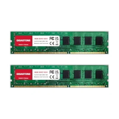 Immagine di [RAM DDR3] Gigastone Desktop RAM 16GB (2x8GB) DDR3 1600MHz PC3 12800 Unbuffered Non ECC 1.5V CL11 240 Pin UDIMM