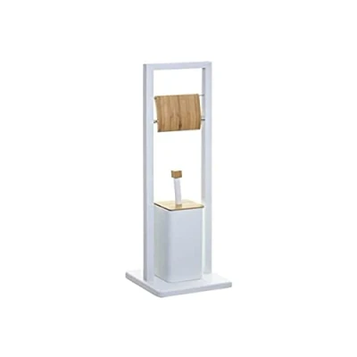 Immagine di jja Spazzola WC e svolgitore Natureo Bianco Metallo Bambù