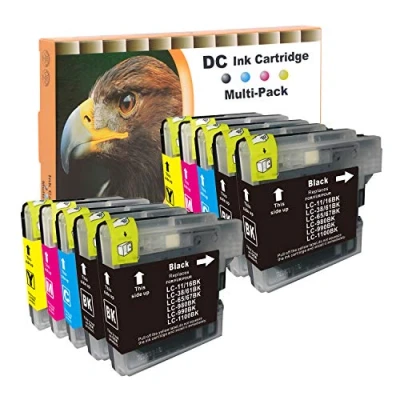 Immagine di D&amp;C 10x Cartucce d&#039;inchiostro compatibili per Brother LC 980/1100 DCP 6690CW J615W J715W MFC 490CW 5490CN 5895CW 6490CW 6890CDW 790CW 795CW 990CW