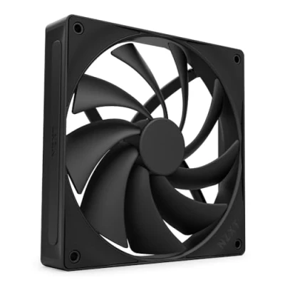 Immagine di NZXT F140Q Ventola silenziosa 140mm Aspirazione o scarico Telaio smussato e flusso concentrato Cuscinetti fluid. Rumore ridotto Controllo PWM Nero
