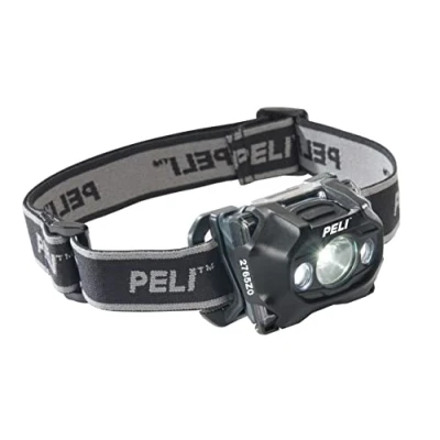 Immagine di Peli 2765Z0 Torcia Frontale Premium A LED Terra Con Visione Notturna, Omologata ATEX Zona 0, di Alta Qualità Per L&#039;Industria E I Vigili Del Fuoco, IP54 Resistente Acqua, 141 Lumen, Colore: Nero