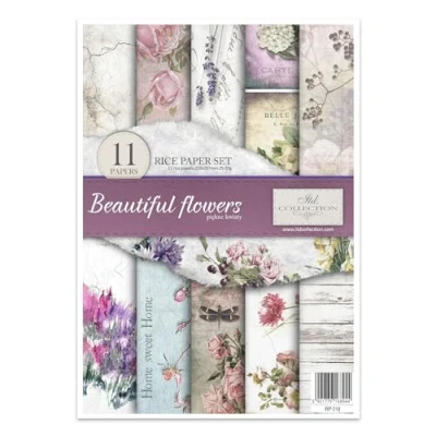 Immagine di ITD Collection Papier de riz créatif A4 Decoupage Rice Paper Sheet 29,7 x 21 cm Technique découpage multicolore (RP018) HS code 48021000