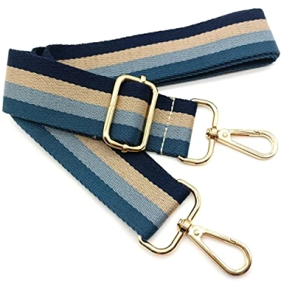 Immagine di Tracolla per Borse Donna Colorato Cinghia Della Borsa Larga Blu, Regolabile con Gold Moschettone, Durevole Crossbody Borsa, Borsetta, Chitarra DIY Spalla Accessori Ragazze, 001