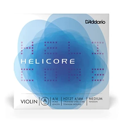 Immagine di Corda Singola la d&#039;Addario Helicore per Violino, Titanium Wound, Scala 4/4, Tensione Media, Singolo Wound A