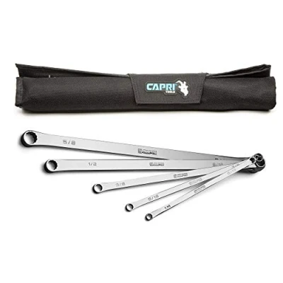 Immagine di Capri Tools Set di chiavi a scatola extra lunghe da 0 gradi, SAE, 1/4 3/4&quot;, 8 misure, 5 pezzi