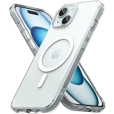 Immagine di Ringke Fusion Magnetic Matte Compatibile con MagSafe per Cover iPhone 15 Plus, Anti Impronte, Custodia Opaca Antiurto Protettiva Robusta Ottima Grip Clear