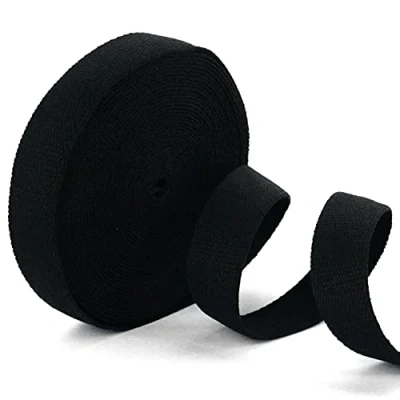 Immagine di Trimz Rotolo da 10 m di fettuccia in Cotone Nero 40 mm, Misto, Bianco, unità