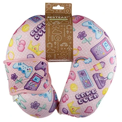 Immagine di Puckator Set Cuscino da Viaggio e Maschera Relaxeazzz Next Gen Game Over