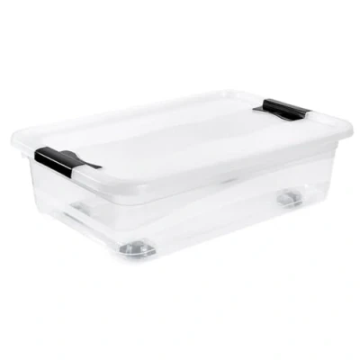 Immagine di keeeper Contenitore con Coperchio, PP, 59 x 39.5 18 cm, Capacità: 28 L, Konrad, Trasparente