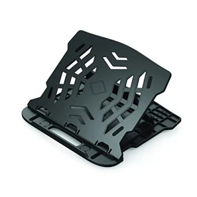 Immagine di Q Connect Supporto ergonomico per computer portatile, in plastica/nero/base girevole, 25,5 x 1,8 28 cm, 0,53 kg