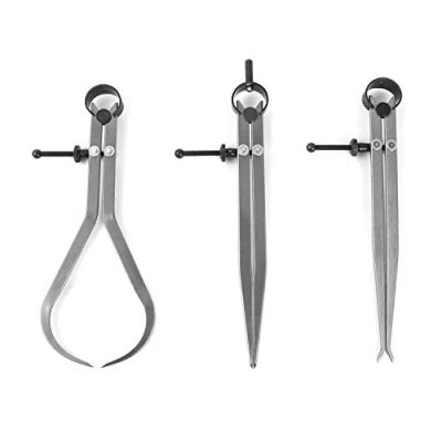 Immagine di QWORK® Set di Compassi, Compassi per Disegno Tecnico, la misurazione, 228mm, 3 pezzi