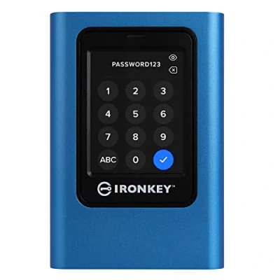 Immagine di Kingsong IronKey Vault Privacy 80 960 GB Hard Disk esterno da 3,5 USB C® Blu IKVP80ES/960G