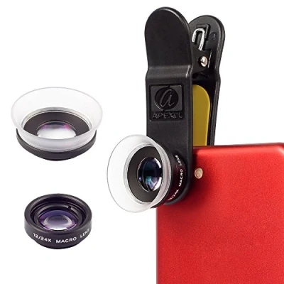 Immagine di Apexel 12 x HD professionale/avanzato 24 obiettivo macro per iPhone 6/6S Plus SE Samsung Galaxy S6/S6 Edge S7/S7 e la maggior parte Smartphone Tablet