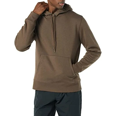 Immagine di Amazon Essentials Felpa con Cappuccio, Non Apribile, Disponibile in Taglie Big &amp; Tall Uomo, Marrone Medio, XS
