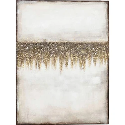 Immagine di Kare Design Dipinto Ad Acrilico Abstract Fields, Beige/Marrone, Astratto, 90X120Cm