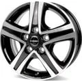 Immagine di BORBET 5 fori 16Inch 130mm cerchio in lega CWD Schwarz Glanz / Poliert 496691 Cerchione